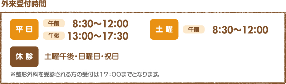 外来受付時間